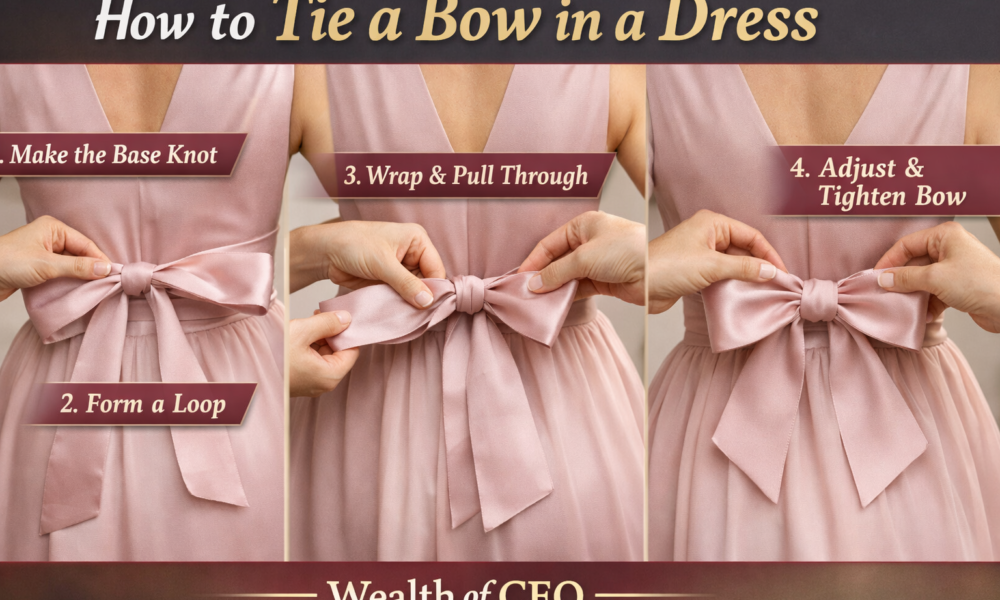 how to tie a bow in a dress
