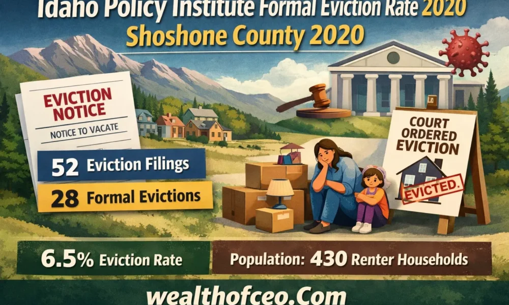 Idaho Policy Institute Formal Eviction Rate 2020 Shoshone County 2020