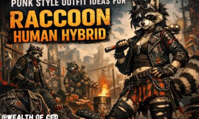 punk style outfit ideas for raccoon human hybrid