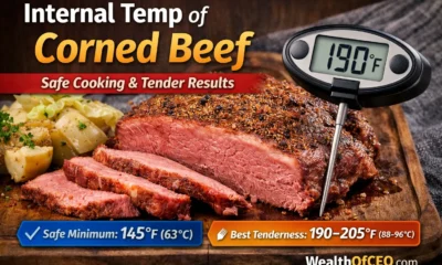 internal temp of corned beef