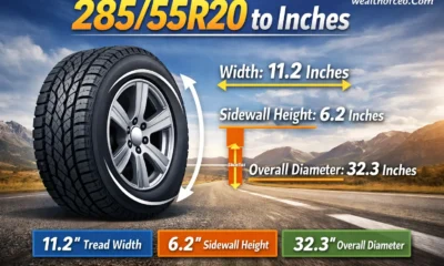 285/55R20 To Inches