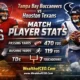 Tampa Bay Buccaneers VS Houston Texans Match Player Stats