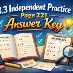 8.3 independent practice page 221 answer key
