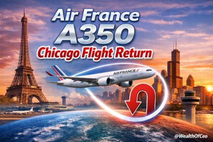 air france a350 chicago flight return